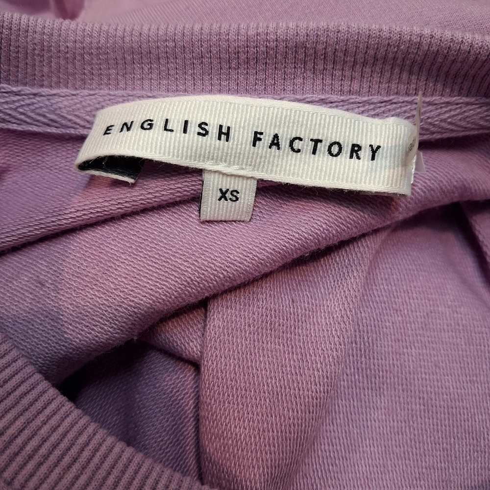 English Factory Size Xs Ruffled Layered Mini Dress In Lilac Color - Picture 5 of 7